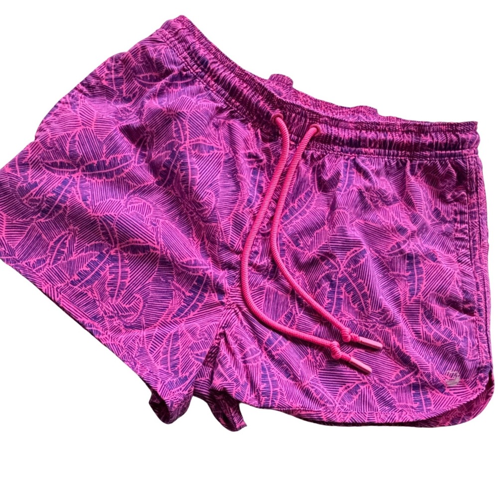 Vineyard‎ Vines Performance Running Shorts Womens S Pink Tropical Palm Preppy